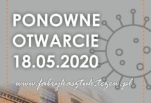 Fabryka Sztuk ponownie otwarta od 18 maja
