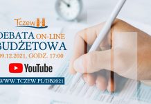 Debata budżetowa on-line – 9 grudnia 2021, godz. 17.00
