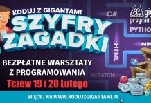 Koduj z Gigantami – szyfry i zagadki – bezpłatne warsztaty dla dzieci i młodzieży
