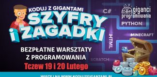 Koduj z Gigantami – szyfry i zagadki – bezpłatne warsztaty dla dzieci i młodzieży