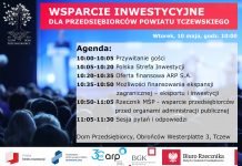 Wsparcie inwestycyjne przedsiębiorców z powiatu tczewskiego – 10 maja spotkanie w Domu Przedsiębiorcy.