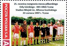 Znaczki filatelistyczne upamiętniające mecz Orły Górskiego – KKS UNIA Tczew