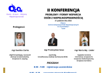 II Konferencja – Problemy i formy wsparcia osób z niepełnosprawnością – 21 października