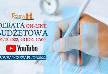 Debata budżetowa (również on-line) – 1 grudnia 2022, godz. 17.00