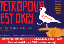 Metropolia jest okey – bezpłatny koncert Immortal Onion – 28 grudnia w CKiS