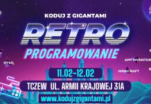 Programowanie w świecie retro gier dla dzieci i młodzieży! Startują bezpłatne warsztaty “Koduj z Gigantami – Retroprogramowanie”.