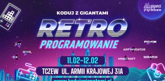 Programowanie w świecie retro gier dla dzieci i młodzieży! Startują bezpłatne warsztaty “Koduj z Gigantami – Retroprogramowanie”.