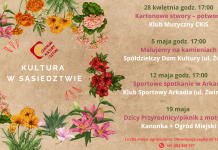 Wiosenna propozycja CKiS – Kultura w sąsiedztwie – 19 maja