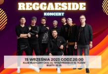 REGGAESIDE – koncert – 15 września w Klubie CKiS