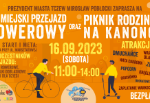 XVI Miejski Przejazd Rowerowy oraz Piknik Rodzinny – 16 września