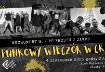 Wieczór Punkowy w CKiS: MUCHOMORY G., PO PROSTU, JAVVS – koncert 4 listopada
