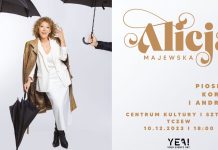 Alicja Majewska „ Piosenki Korcza i Andrusa” – koncert 10 grudnia w CKiS