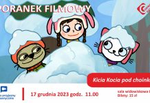 Kicia Kocia pod choinkę – Poranek Filmowy Przyjazny Sensorycznie – projekcje filmowe dla dzieci – 17 grudnia w CKiS