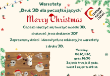 Warsztaty „Druk 3D” – edycja Mikołajkowa – 8 i 11 grudnia