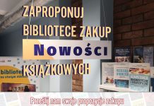 Zaproponuj nam zakup nowości książkowych!