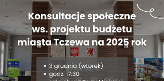 Budżet miasta Tczewa 2025 – zapraszamy na konsultacje społeczne