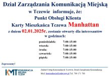 Punkt Obsługi Klienta Karty Mieszkańca Tczewa (POK) Manhattan otwarty!