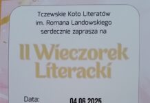 II Wieczorek Literacki w Tczewie – 4 czerwca