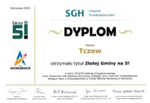 Tczew z tytułem „Złota Gmina na 5!” – prestiżowe wyróżnienie od studentów SGH