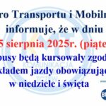 kursowanie w dniu 15.08.2025r