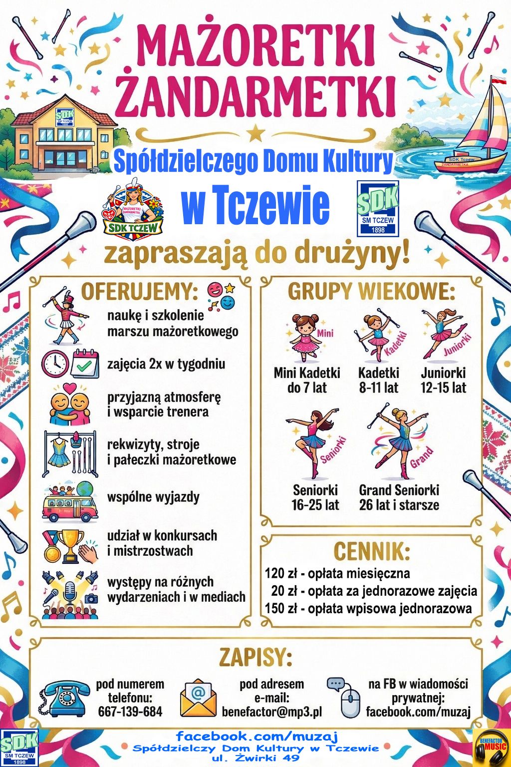 MAŻORETKI ŻANDARMETKI SDK Tczew - PLAKAT