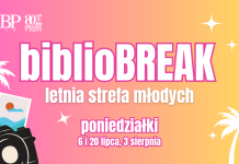 biblioBREAK – wakacyjna strefa dla młodzieży w Bibliotece Głównej – 6 lipca w MBP