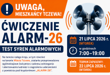 Ćwiczenie „ALARM-26” – test syren alarmowych – 21 lipca