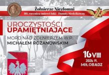 87. rocznica śmierci Michała Różanowskiego – 16 sierpnia