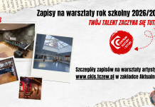 Zapisy na warsztaty artystyczne w roku szkolnym 2026/2027