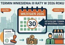 III rata opłaty za korzystanie z zezwolenia na sprzedaż napojów alkoholowych w 2026 roku